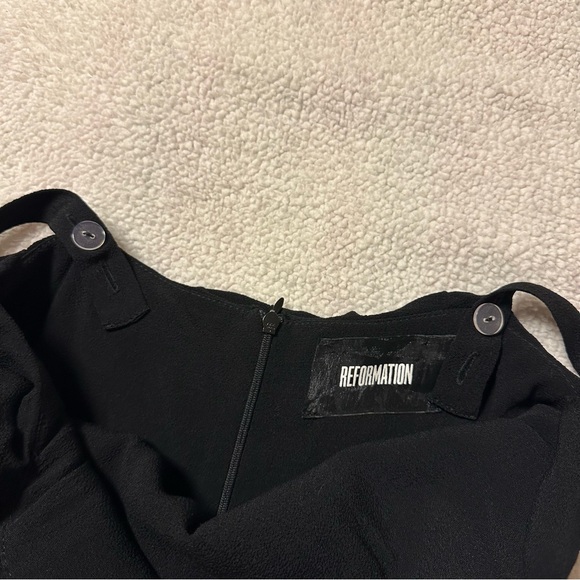 Reformation Black Frida Midi Ruffle Dress - Picture 10 of 16